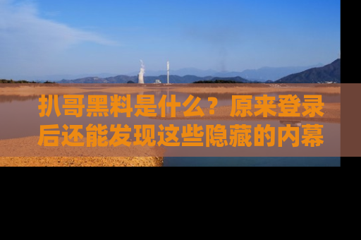 扒哥黑料是什么？原来登录后还能发现这些隐藏的内幕！