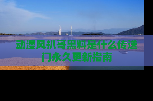 动漫风扒哥黑料是什么传送门永久更新指南