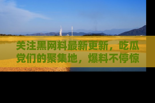 关注黑网料最新更新，吃瓜党们的聚集地，爆料不停惊喜连连！