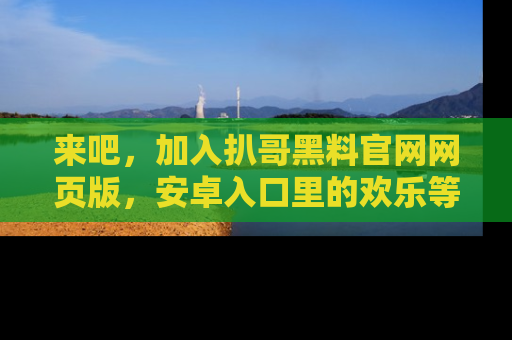 来吧，加入扒哥黑料官网网页版，安卓入口里的欢乐等着你！