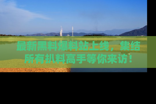 最新黑料爆料站上线,集结所有扒料高手等你来访!